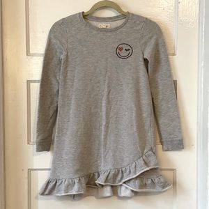 Tucker + Tate Long Sleeve Gray/Grey Sweatshirt Dress Size 8 Girls